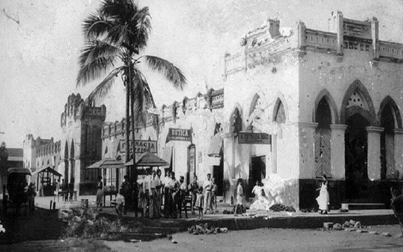 Foto antigua de la historia del mercado viejo de Masaya, Nicaragua